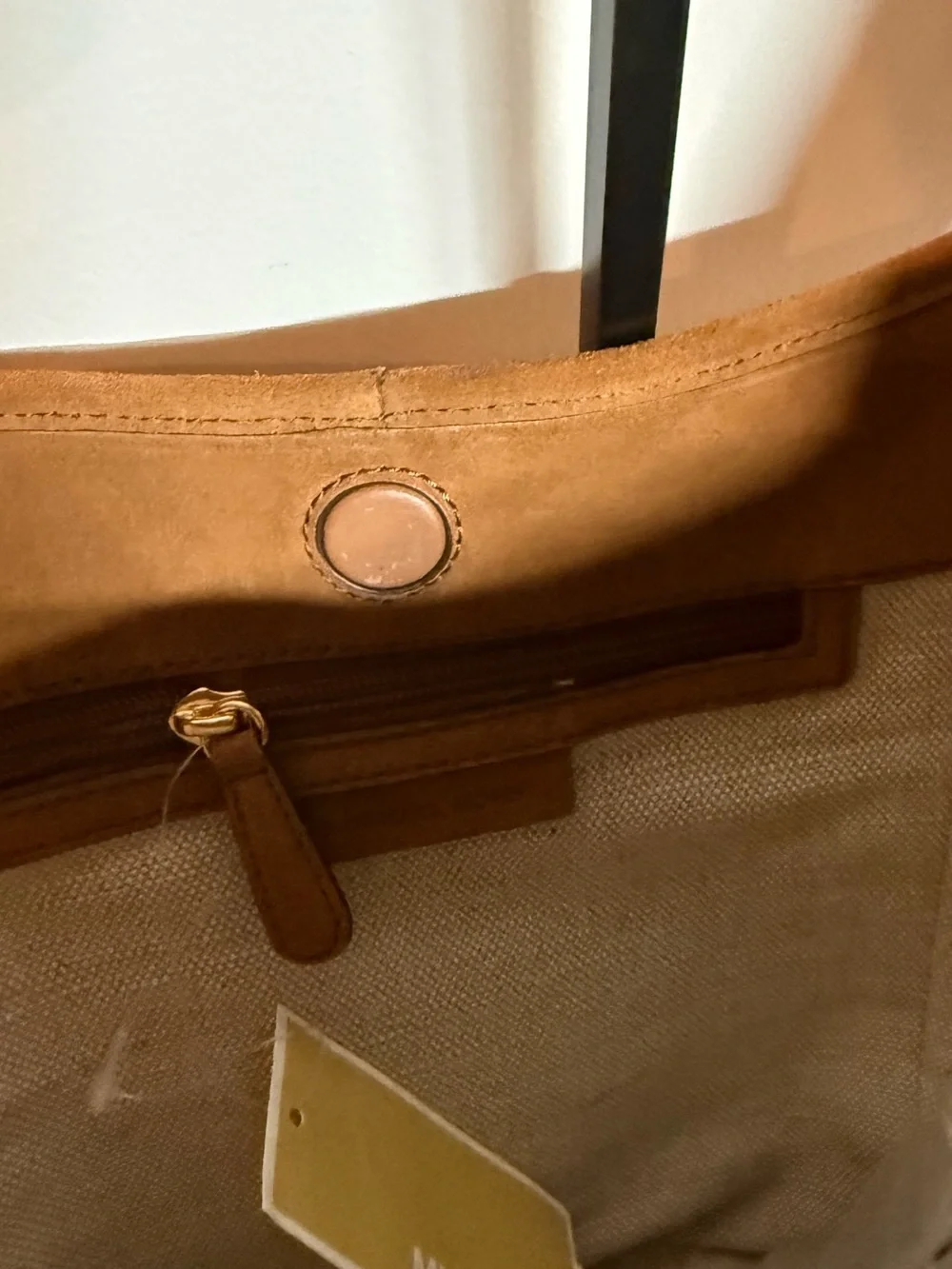 Suede Shoulder Bag in Brown - Picture 9 of 10
